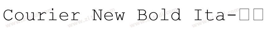 Courier New Bold Ita字体转换